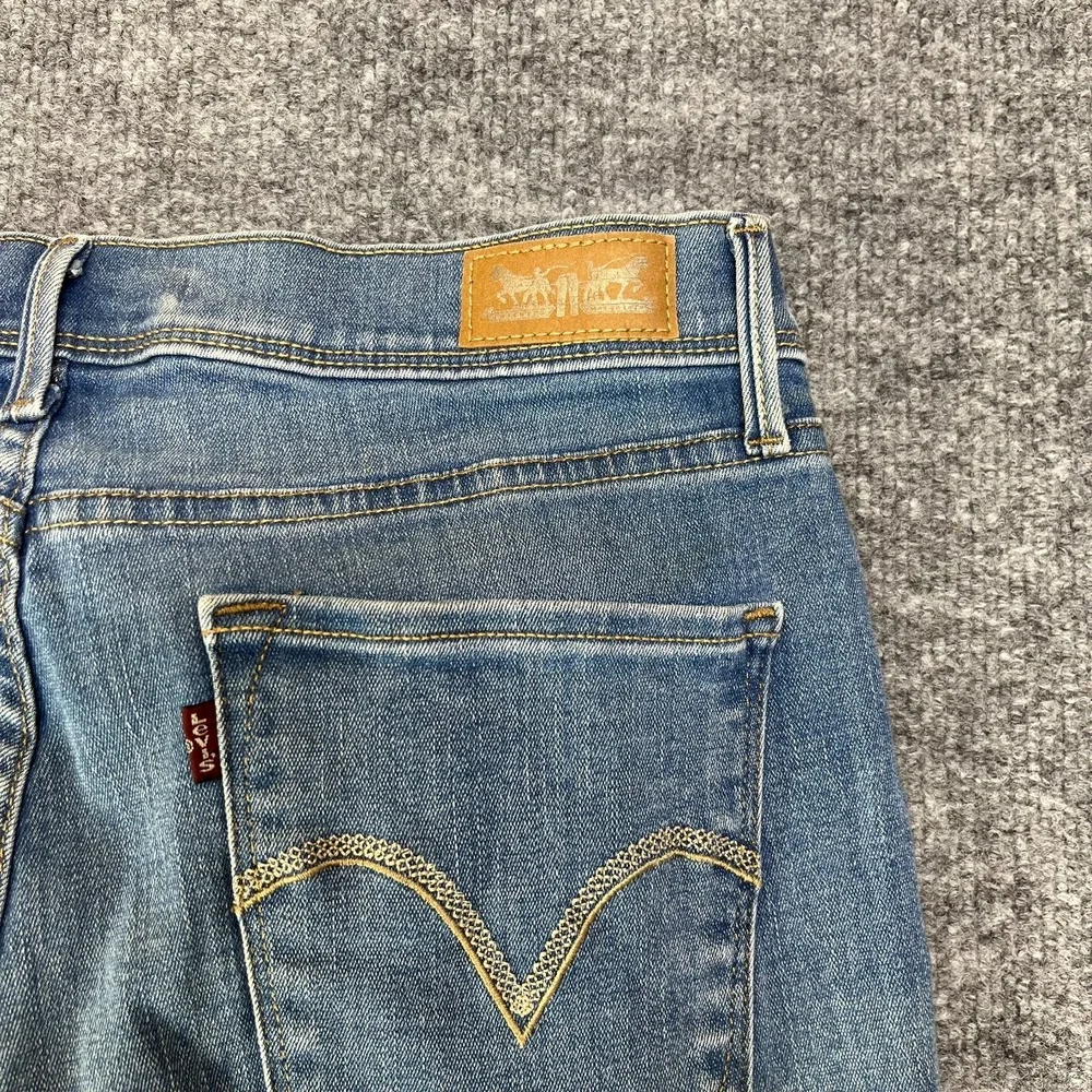 Levi's 512 Perfectly Slimming Straight Leg Jeans Mens Blue Denim Zip Fly - 30X27
